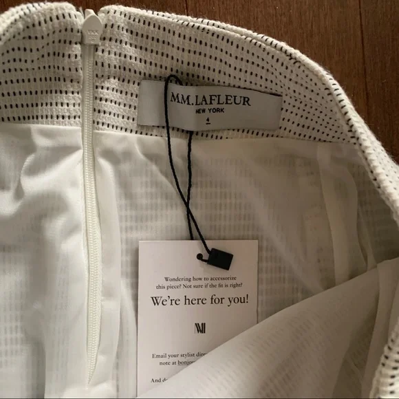 MM Lafleur New York Cobblehill Skirt Microjacquard Print Pencil Skirt US 4 - Picture 6 of 9